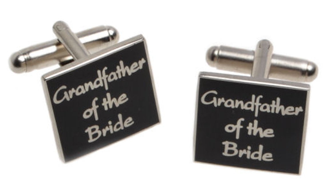 WB SOCKS GRANDFATHER OF THE BRIDE Wedding Cufflinks