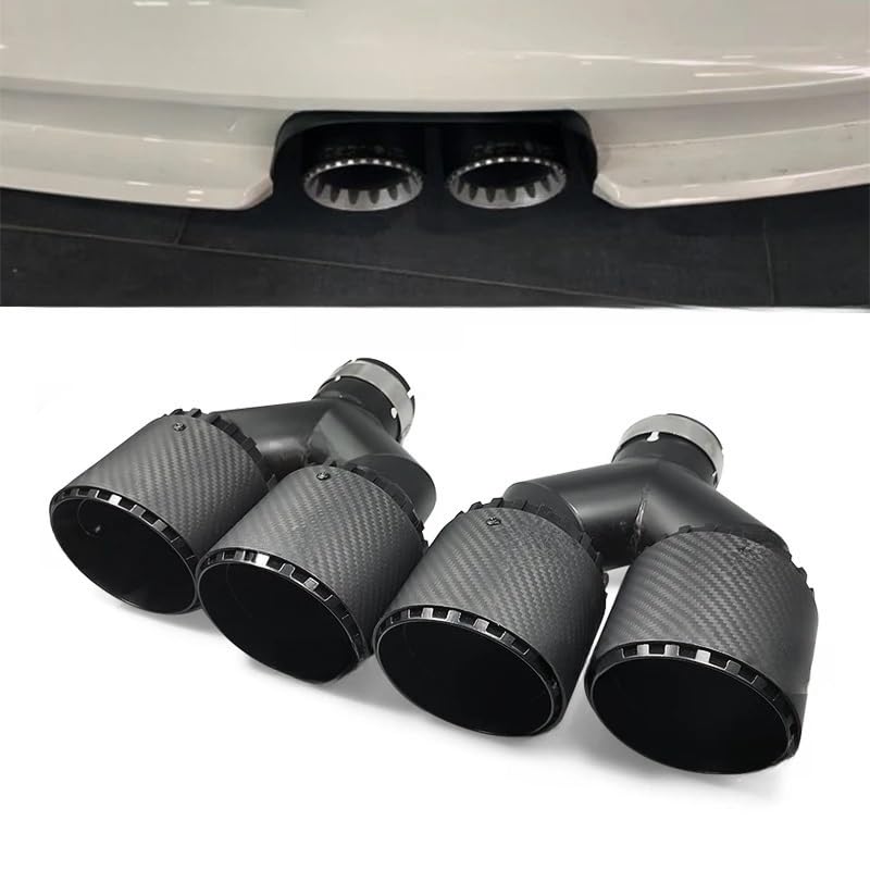 Embout d'échappement double sortie universel pour buse de silencieux auto - 2