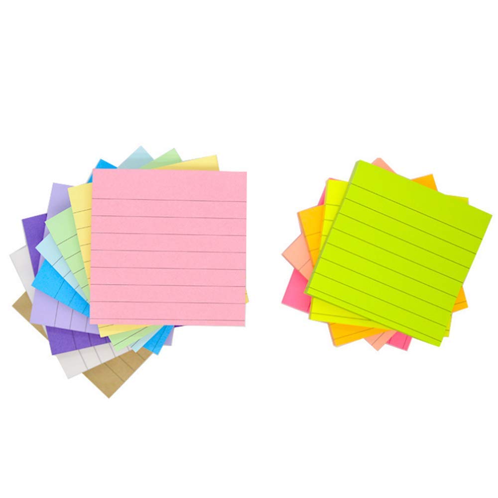 VIDOO 5 STK Selbst-Stick Notizen Sticky Notizen Bunte Lesezeichen Candy-Colored Gestreifte Horizontale Note Sticky Note