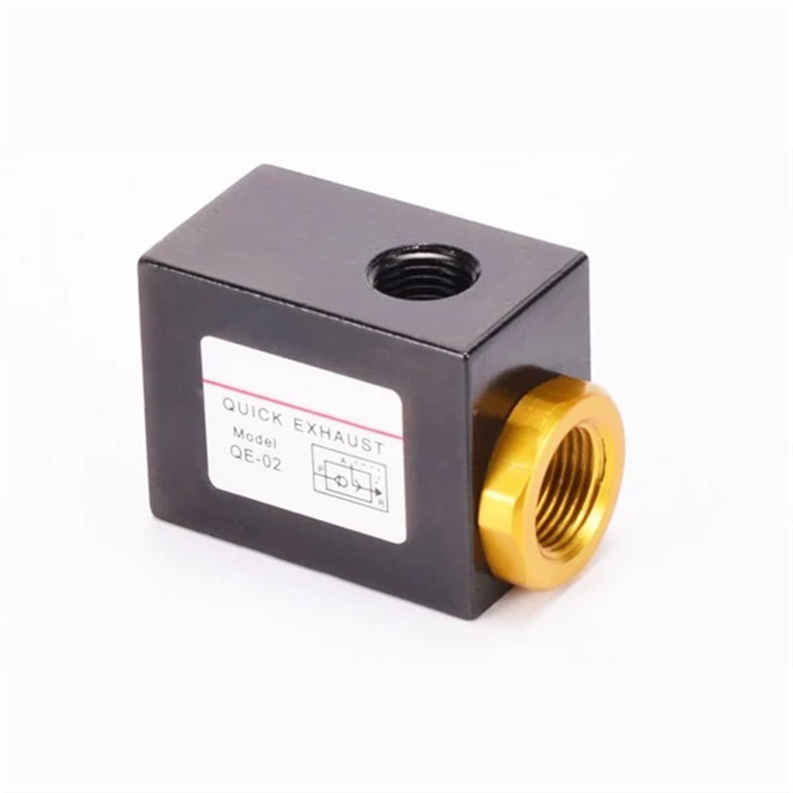 Soupape d'échappement rapide QE-02 1/4 BSPT pneumatique pour la régulation de pression de l'air