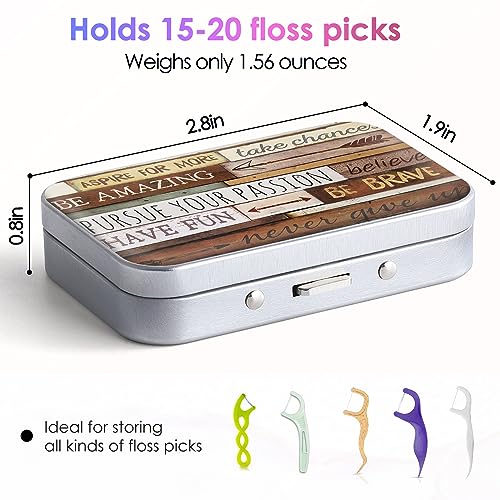 Image of Dental Floss Portable Case, Easy to Store Floss Picks of Various Sizes, Portable Dental Floss Dispenser is Perfect for Travelling, Hotels, Dinners, Appointments.Inspirational Quotes