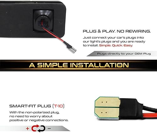 Miniatura 9 de KENRTIR Para 1968 1969 1970 1971 1972 Chevy CK Series Pickup Trucks Luz de marcador lateral ámbar ahumado delantero y parachoques trasero rojo