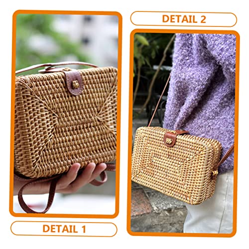 Housoutil Bolsa De Vime Bolsa Boho Bolsa De Vime Carteira Feminina Pequena Bolsa De Vime Quadrada Bo