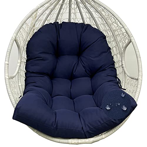 Srutirbo Waterproof Hanging Basket Seat Cushion, Egg Chair Cushion, Outdoor Swing Hanging Basket Seat Cushion Thicken Hanging Chair Pad Hammock Egg Pad for Patio Garden, 35.4 * 47.2in (Navy Blue)