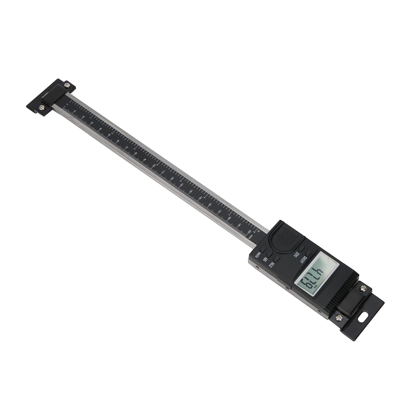 Fafeicy Pionowa Suwmiarka Cyfrowa LCD 0-200mm, Aluminiowa Linijka z