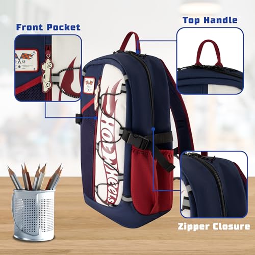 Concept One Hot Wheels 1968 Backpack, Classic Heritage Design for Men and Women, Navy, 12 Inch4