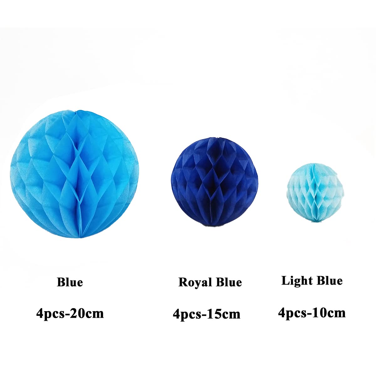 Palline Decorative A Nido D'Ape YLY's Love - 30 Pezzi, 10 Cm, Per Compleanni, Matrimoni E Feste, Set Blu - Foto 10