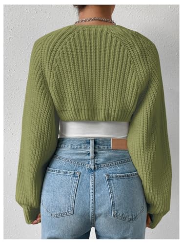 Image of Verdusa Women's Y2k Cropped Cardigan Sweaters Lightweight Knit Open Front Bolero Shrugs Spring Fall Outfits