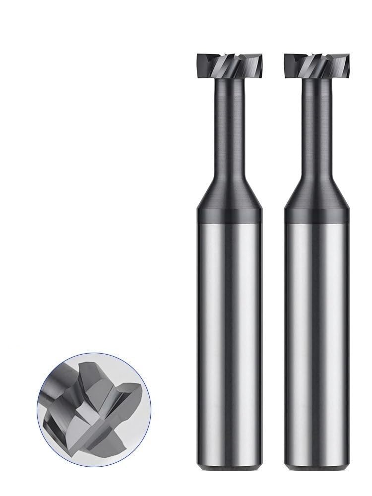Frez trzpieniowy 14 mm z rowkiem T. Wysokość cięcia 1–6 mm. Chwyt prosty 14 mm. Węglik spiekany 4 ostrza. Frez CNC do stali nierdzewnej(14 * 3.0*D14*80L)