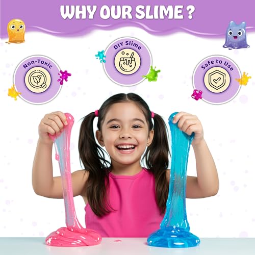 Image of PW PVA Slime Glue(200ml) & Activator(50ml) Set, Slime for Kids 3-10 Years | Safe & Non-Toxic, Mess Free, Slime Making Kit, Birthday Gift for Boys /Girls