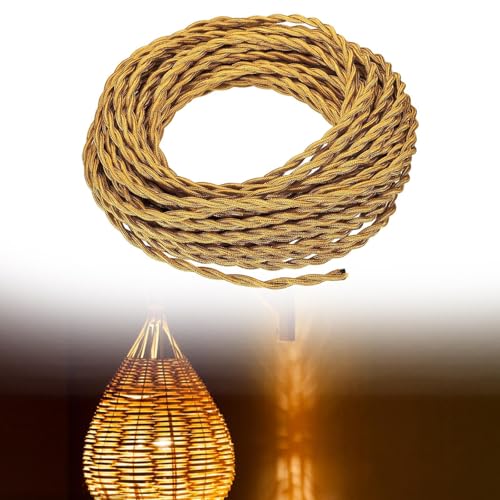 Image of CALANDIS Pendant Light Cord DIY Lighting Fixture Cable for Industrial Bedroom Kitchen Gold | Lighting Parts & Accessories | Lamps, Lighting & Ceiling Fans