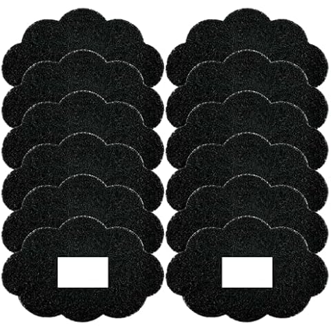 12-Pack Universal Stick-on Trash Can Odor Absorbing Filters, Activated Charcoal Purifying Deodorizer for Trash Cans, Compost Buckets, Countertop and Recycle Bins (Cloud) Cover