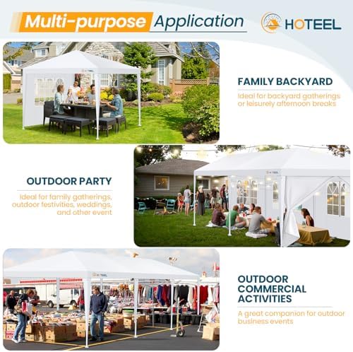HOTEEL 10x30 Party Tent, 300 Sq Ft Outdoor Canopy Tent, White - 2