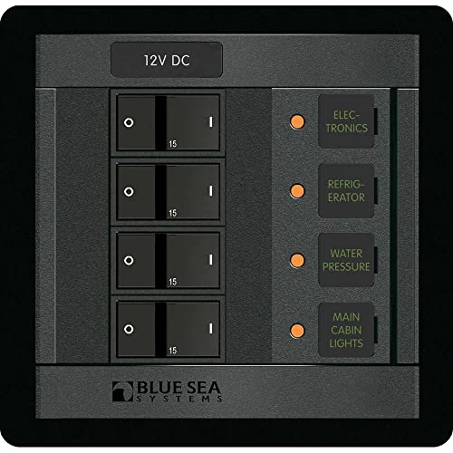 Blue Sea Systems 1216 12 Volt DC 4 Position,Black
