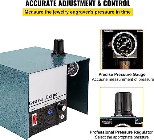 Grabador neumático ZIJINGY de un solo extremo con impacto de 1400 RPM para grabado 3
