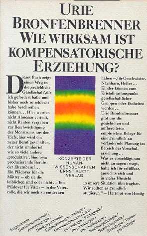 Wie wirksam ist kompensatorische Erziehung?