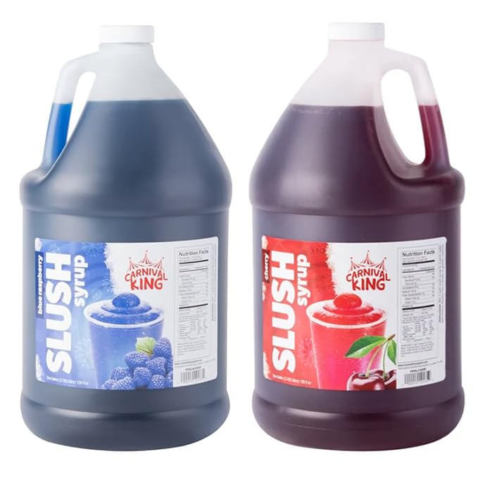 TableTop Variety Pack 1 Gallon Cherry 1 Gallon Blue Raspberry Slushy Syrup