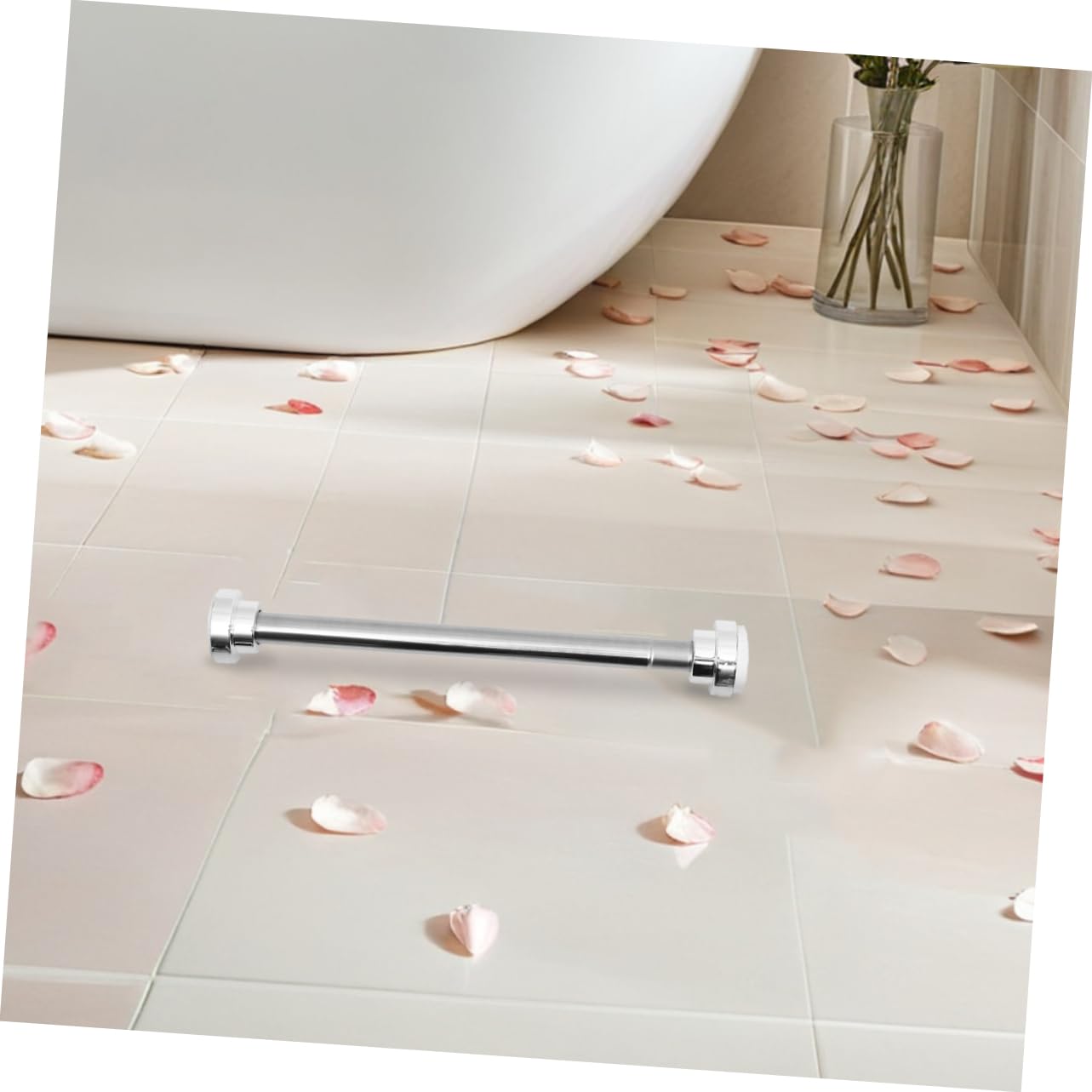 UKCOCO 2piezas Barra de Cortina Telescópica de Acero Inoxidable Extensible para Baño o Armario Incluye Unidades Fácil Instalación sin Taladrar para Cortinas de Ducha o Ventanas