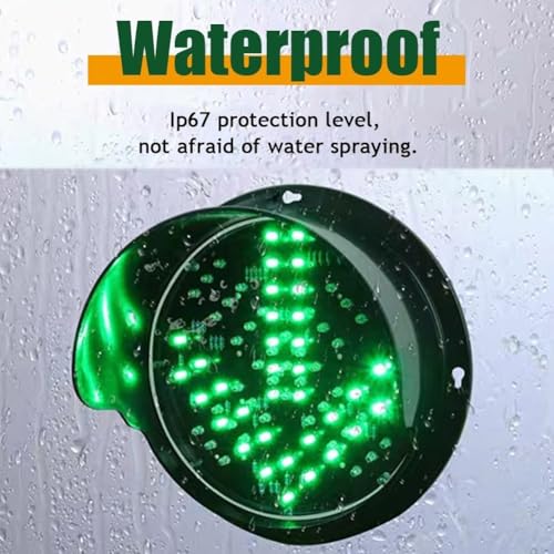 Semáforo industrial de pared evita choques en zonas ciegas con flecha roja verde 2