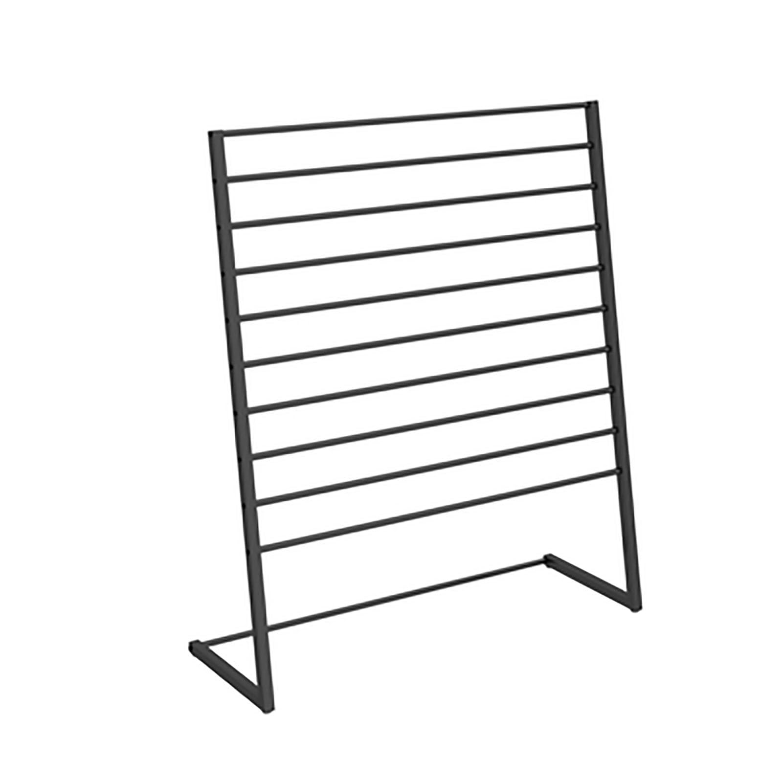 HPTHLY Floor Standing Scarves Silk Scarf Rack, 10 Tier Metal Clothing Organizer, Commercial Garment Rack Pants Hanger Shawl Organizer, Retail Display Stands For Belt Suit H