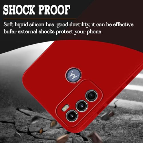 Image of Back Cover for Motorola Moto G40 Fusion 4G / G60 4G | Full Camera Protection | Premium Liquid Silicon Case | Flexible Bumper Case for Motorola Moto G40 Fusion 4G / G60 4G (Red)
