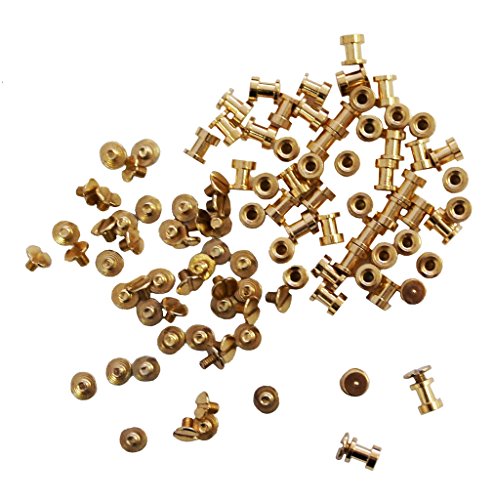Vis de liaison GSSF05 rivets dorés pour reliure album et cuir lot de 50 HAND