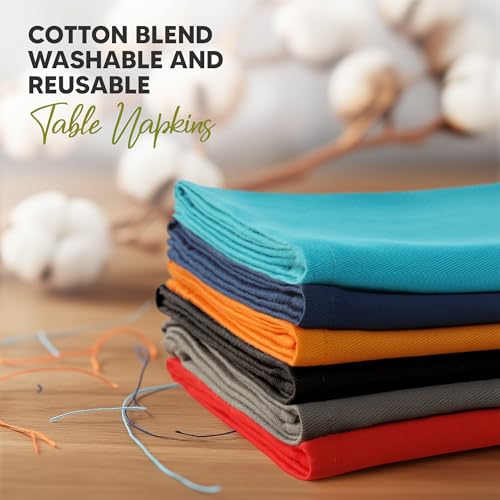 image for Utopia Kitchen Multi Color Cloth Napkins [12 Pack, 18x18 Inch] Absorbe