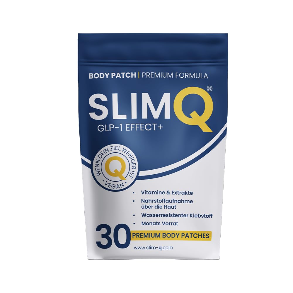 SlimQ Pflaster Effect+ Body Patches | Die Original Burn Formel | Aufnahme von Nährstoffen über die Haut | Berberin, Granatapfel, Zimt-Extrakt + Vitamin-B-Komplex