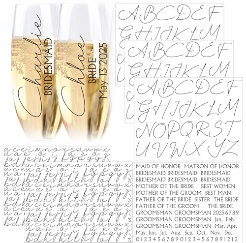 Fullhawl 6 Sheets UV DTF Cup Wrap Letters