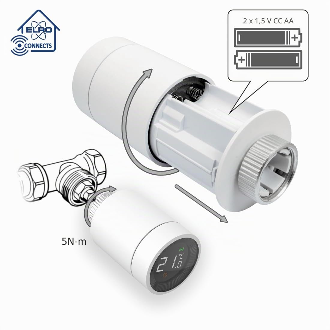 ELRO Connects SF50RV - Termostato per termosifoni