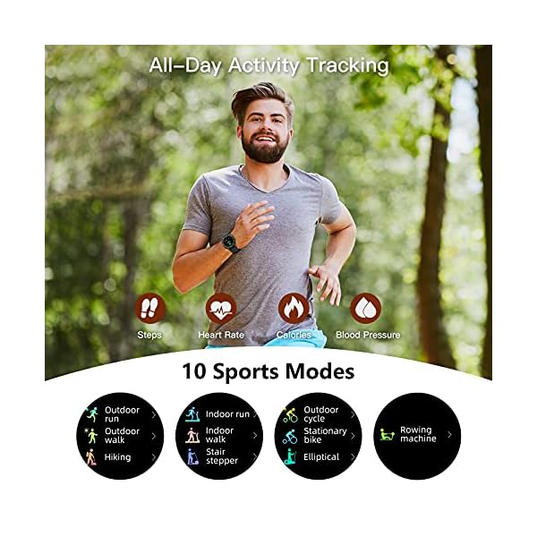 Bebinca GT2 Pro Smart Watch for Men (Make/Receive Call), SpO2/Real-time Heart Rate/Sleep Monitor/Voice Assistant Fitness Tracker, Built-in MP3 Player for iPhone Samsung Android Phone