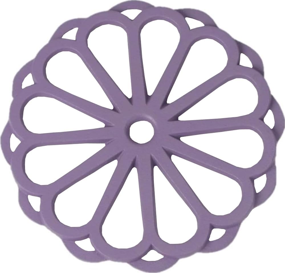 Iwachu 53527 Kamashiki, Ring Chrysanthemum, Small, Lavender, φ6.9 inches (17.5 cm), Nambu Ironware