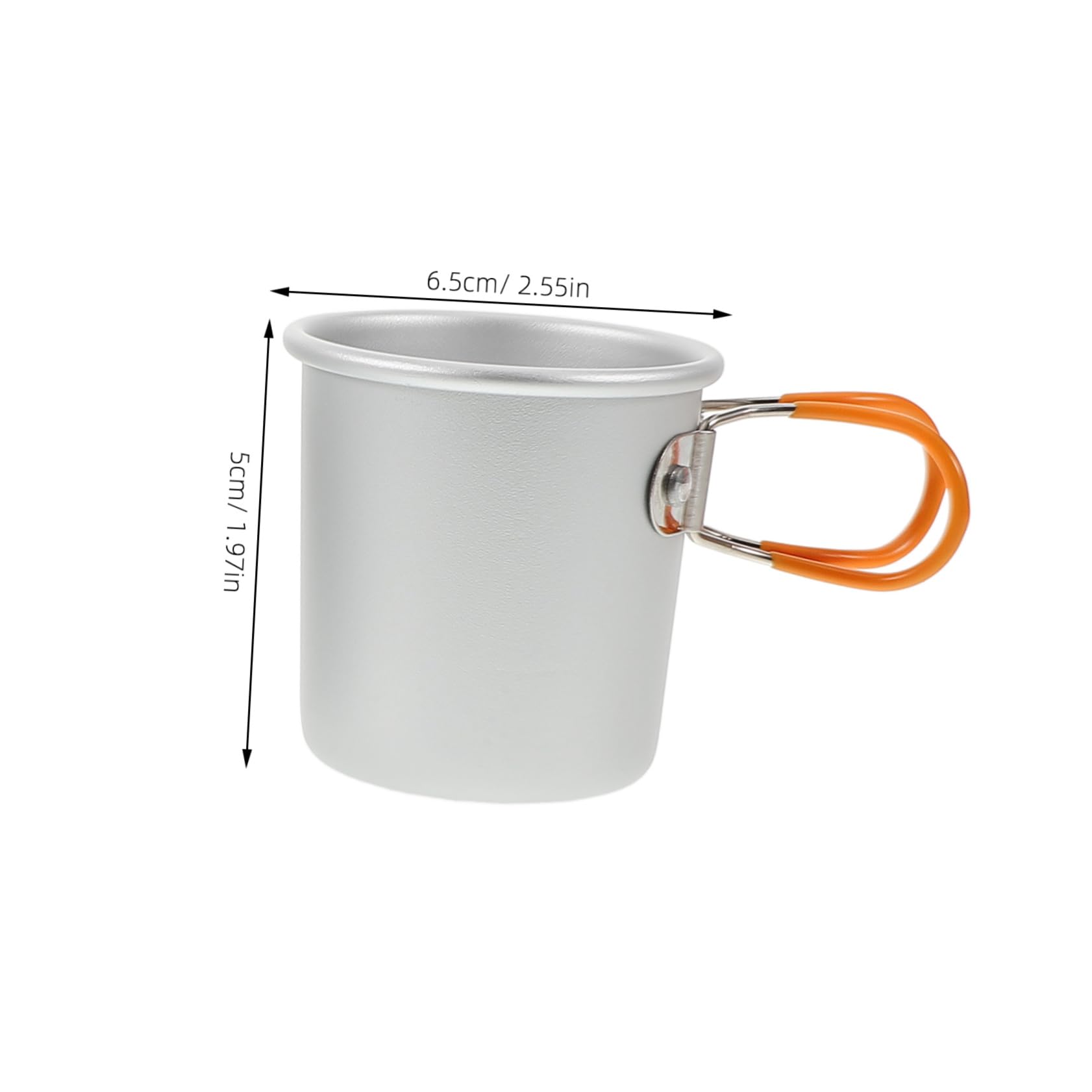 OSOLADY 2 Pack Collapsible Mugs Aluminum Camping Cups Insulated Reusable Water Cup for Hiking Lightweight and Portable