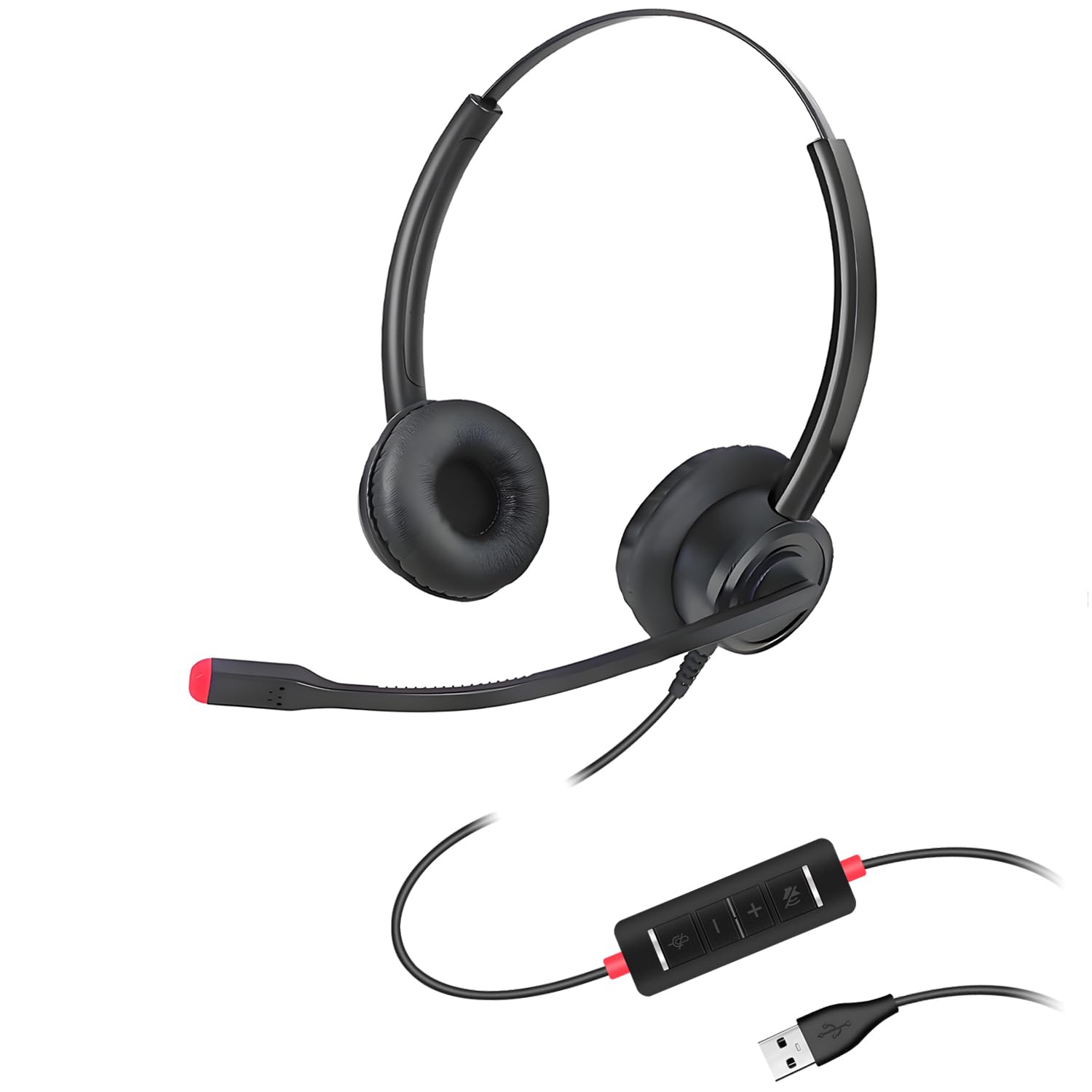 Casque de travail à domicile USB avec micro à réduction de bruit dynamique - 8