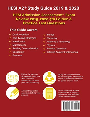 Hesi A2 Study Guide 2019 & 2020: Hesi Admission Assessment Exam Review 2019-2020 4Th Edition & Practice Test Questions thumb #1
