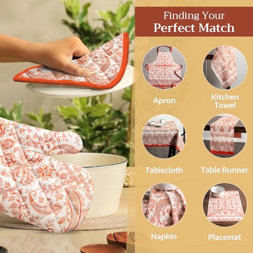 Maison d'Hermine Topflappen-Set, 100% Baumwolle (20 cm x 20 cm, 2er-Pack) – Ansicht 6