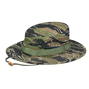 Propper 60/40 Ripstop Boonie Sun Hat for Men, Adjustable Chin Strap, Military Grade, Vent Holes, Cotton / Polyester Ripstop