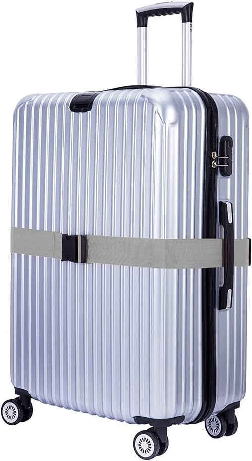 Luggage Straps for Suitcase - Silver, 1.9m x 5cm, 4 Pack - Strap for Suitcases - TSA Approved by BlueCosto - Image 4