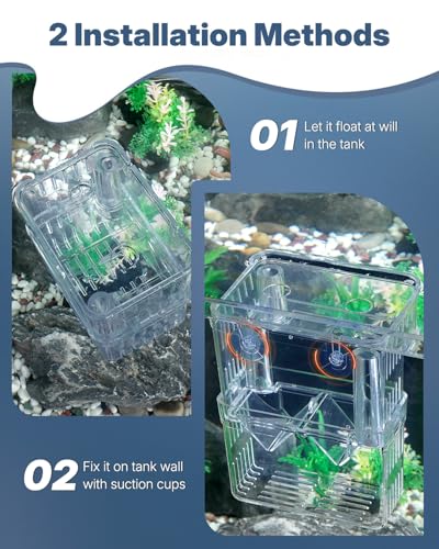 image for Pawfly Aquarium Breeding Box - Transparent Plastic Breeder Box for Fis