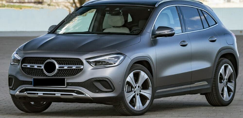 Parrillas Carreras Rejilla Delantera Coche Estilo GT para Benz GLA Clase GLA220 2020 2021 Rejilla De Malla De Capó De Parachoques Superior De Coche Negro Brillante Coche Accesorios