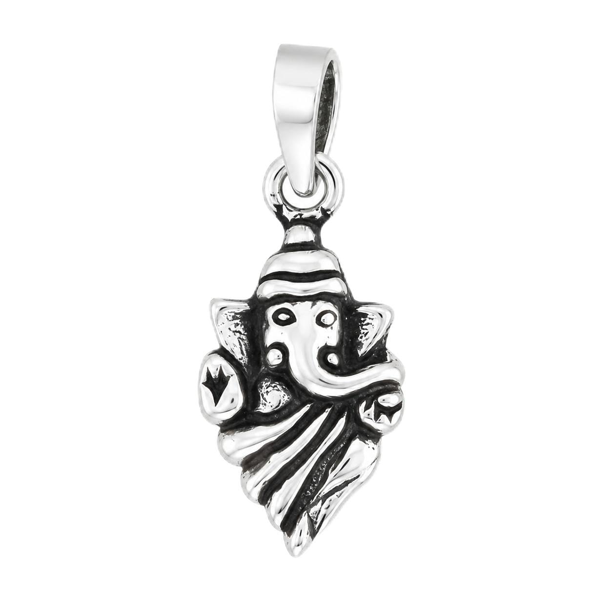 sahiba gems 925 Silver/Pure Chandi Small Size Lord Shree Ganesha ji Pendant (ganesh Ji Locket) For Baby & Kids Safe for Babies ~ 1.00 Grams-picture-13
