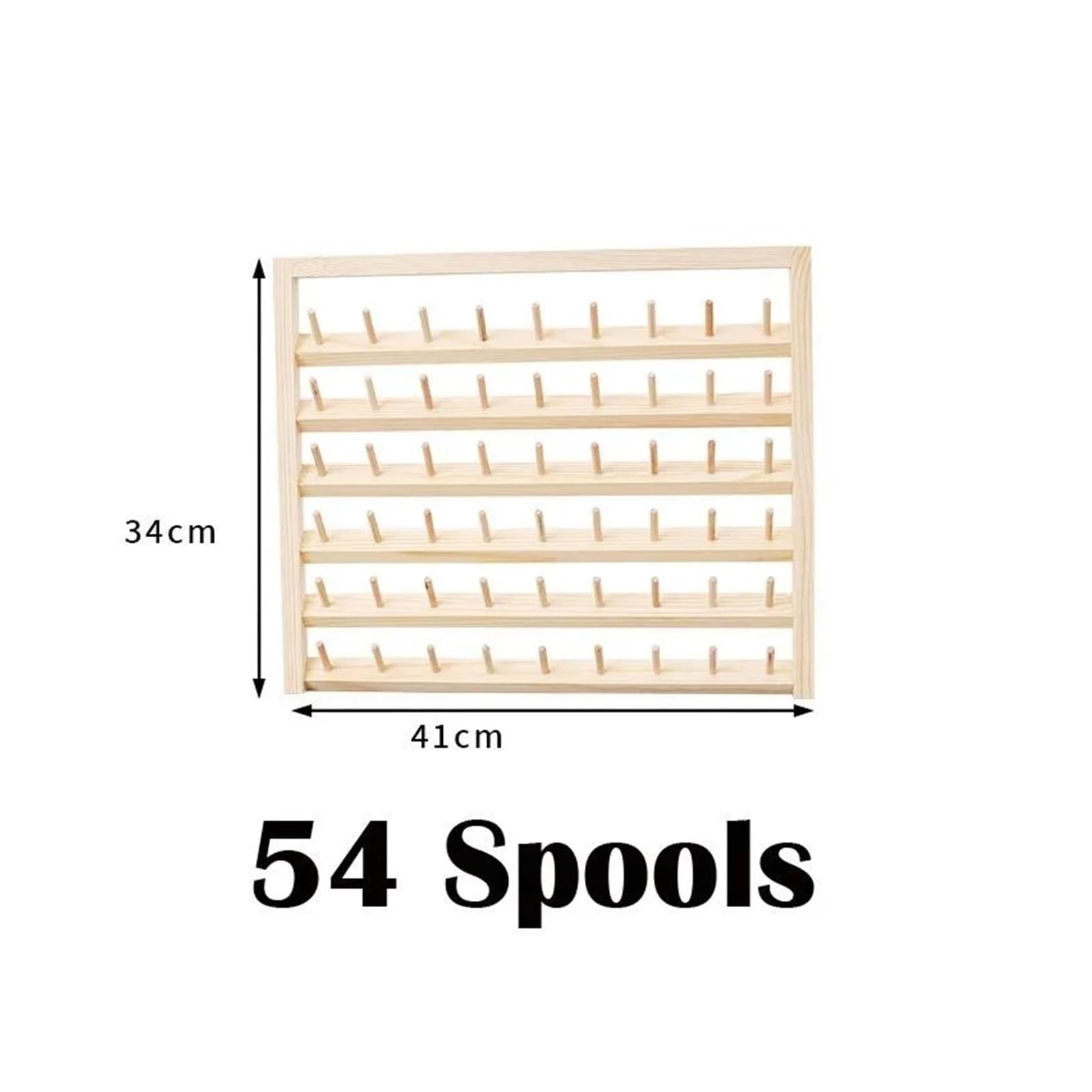 Fadenspulen-Halter 48/54 Spulen Nähgarn Aufbewahrungsbox aus Holz Spule Garnhalter Home Stickerei Klapprahmen Nähständer Organizer in mehreren Größen Für Stickerei, Quilten, Nähen, Haarflechten(54 Spo