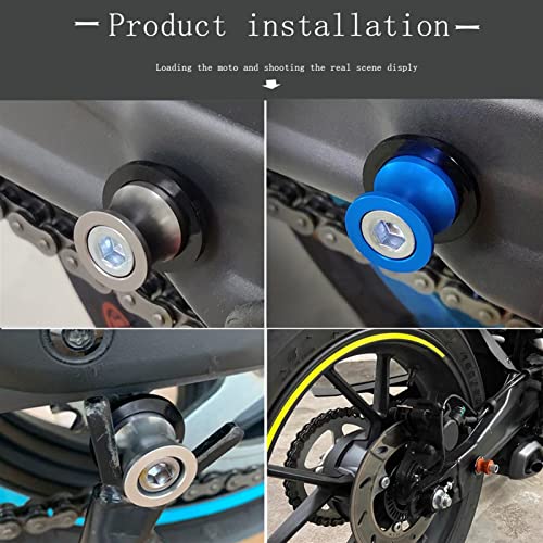 Bobines de bras oscillant 6mm or avec logo pour Yamaha MT09 et MT-09 SP 2017 a 2022 - 5