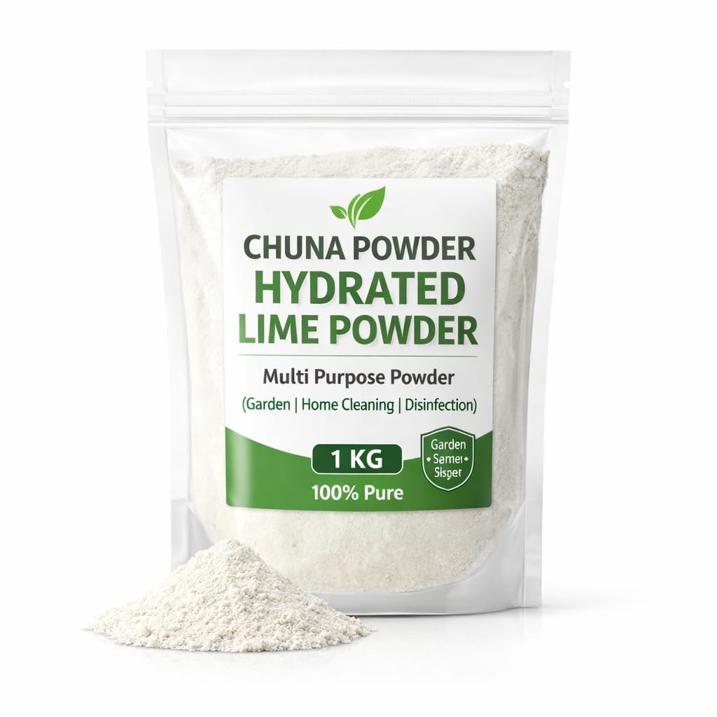 Chuna Powder 1KG | Hydrated Lime Powder for Garden, Soil Treatment & Home Cleaning | Multi Purpose Lime Powder for Disinfection, Odor Control & Pest Repellent | 100% Pure.-image-9