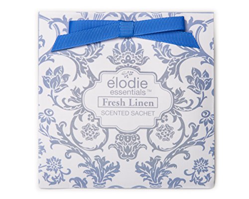 Scented Drawer Sachets - for Lingerie Drawers, Cabinets, Closets, Dresser, 4 Wrapped Packets - Royal Damask Print - Fresh Linen, Birthday Present Idea