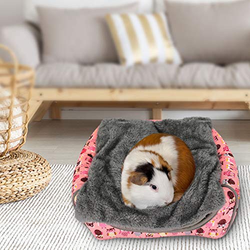 Image of BWOGUE Guinea Pig House Bed Cozy Hamster Cave Large Hideout for Dwarf Rabbits Hedgehog Bearded Dragon Winter Nest Hamster Cage Accessories