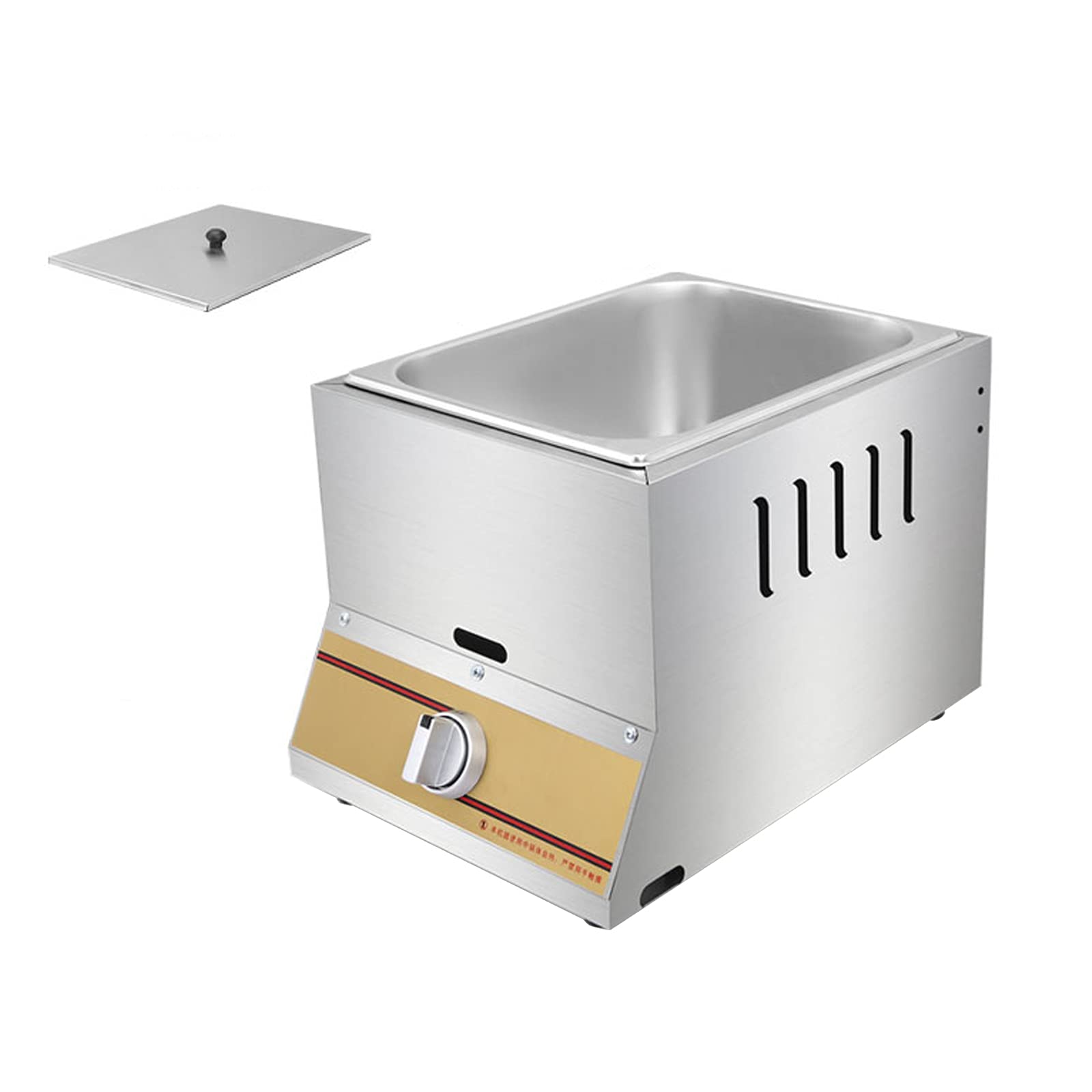IUokLU Deep Fryer 12L Large Capacity Gas Deep Fryer,Stainless Steel LPG Deep Fryer for Home and Commercial Use,Adjustable Firepower,with Baskets and Lids,for Chips,Donuts
