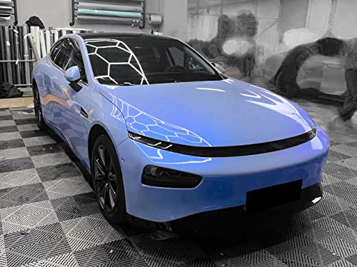60"X108" (5Ftx9Ft) Pet Space Candy Gloss Baby Blue Chameleon Metallic Color Shift Color Change Vinyl Wrap Auto Car Sticker Decal Film Sheet Bubble Free Air Release Technology With Tool Kit #TOP7