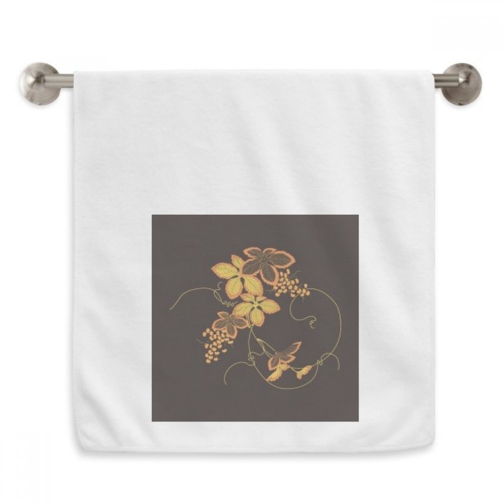 Serviette de toilette japonaise marron en coton moelleux 33x74 cm