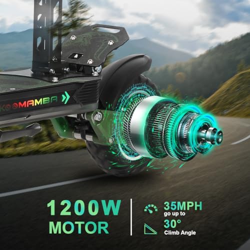 ZU06 Electric Scooter, 1200W Motor Up to 35 MPH, 52V 20Ah